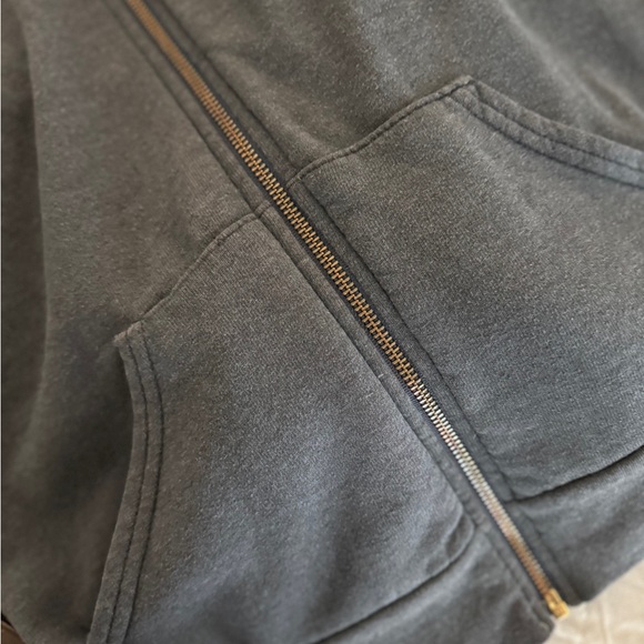 Aviator Nation multistriped full zip dark grey hoodie size large - Picture 11 of 14